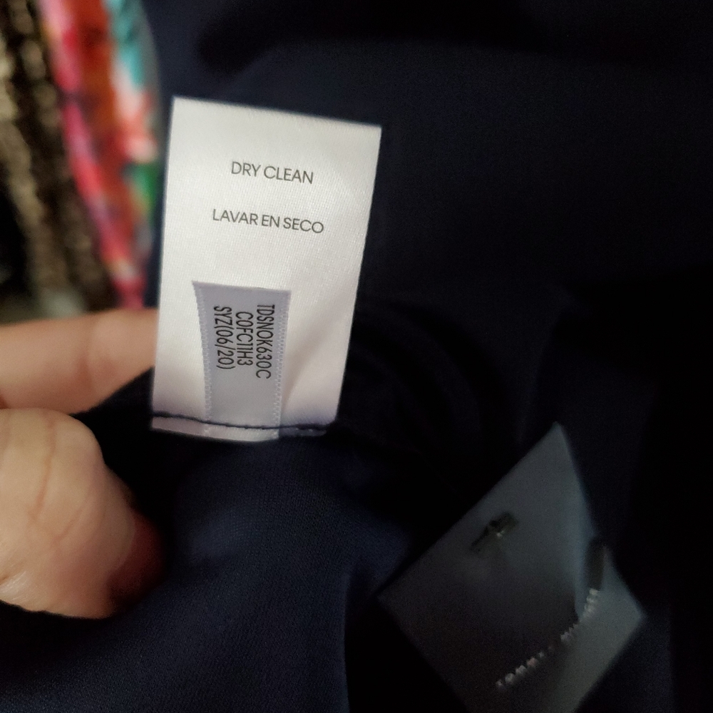 Tommy Hilfiger Navy Double-Breasted Sleeveless Vest Dress - Picture 5 of 11